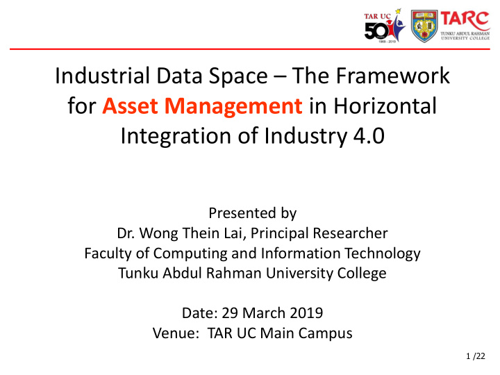 industrial data space the framework