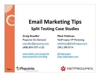 Email Marketing Tips  Split Testing Case Studies