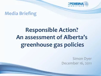 Responsible  Action?      An  assessment  of  Albertas    greenhouse  gas