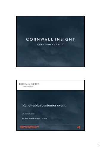 1    Roc market developments o CP16 and CP17 analysis o Drax conversion o Energy Intensive