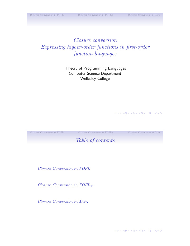 closure conversion expressing higher order functions in