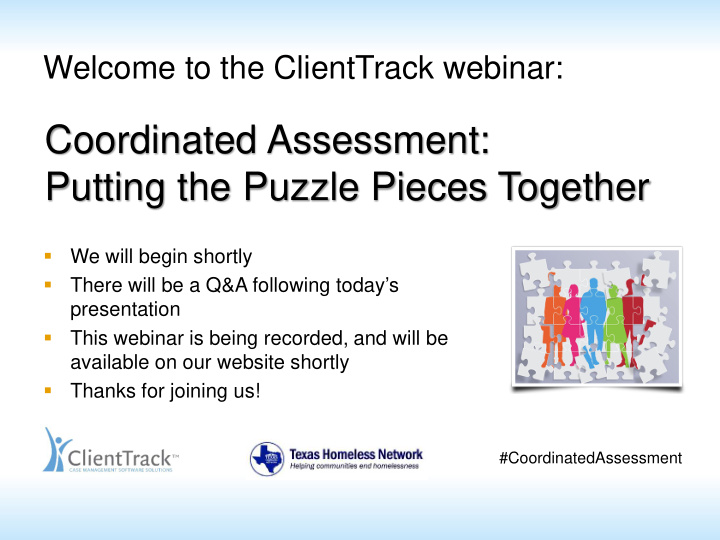 coordinated assessment putting the puzzle pieces together