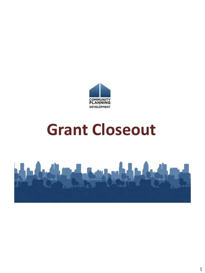 grant closeout