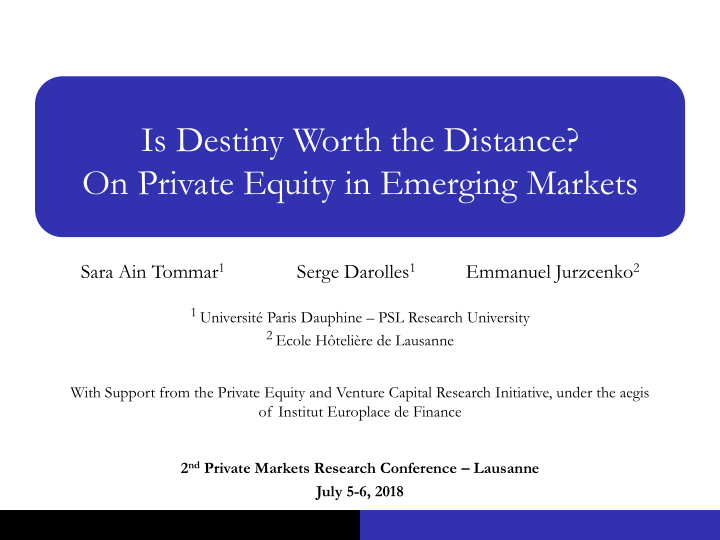 is destiny worth the distance on private equity in