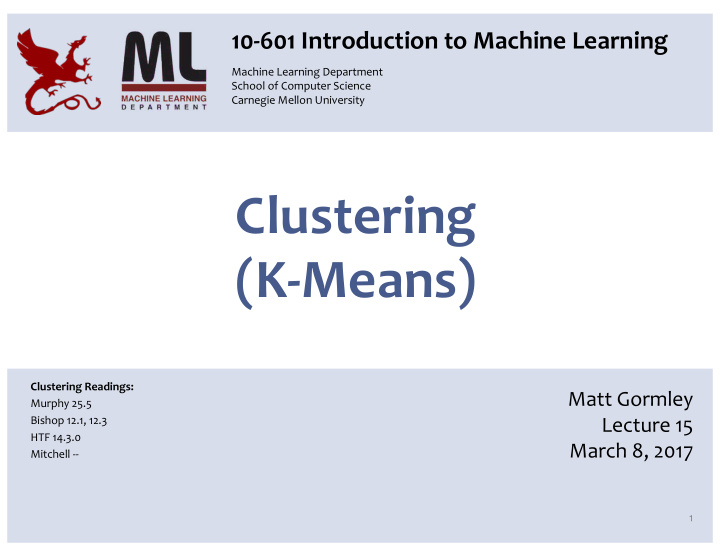 clustering k means