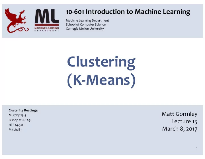 clustering k means