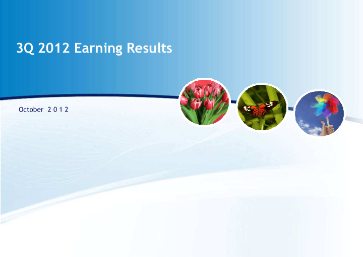3q 2012 earning results
