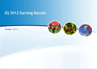 3Q 2012 Earning Results  October  2 0 1 2  Disclaimer  Chimei Innolux Corporations statements of
