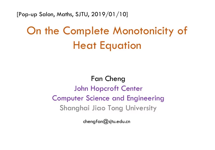 heat equation