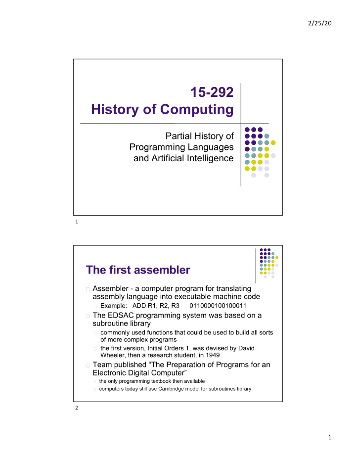 15 292 history of computing