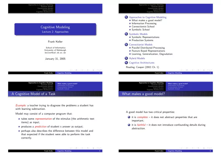 cognitive modeling