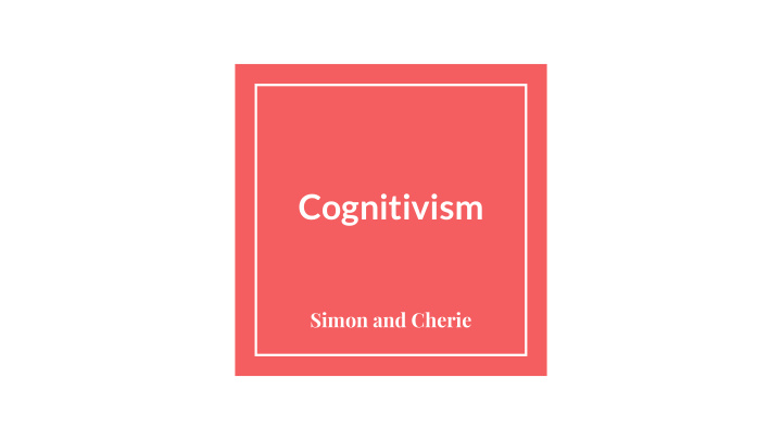 cognitivism