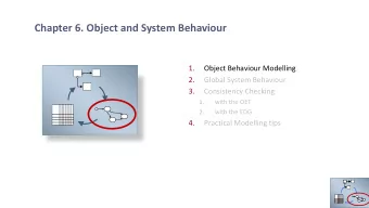 Chapter 6. Object and System Behaviour  1.  Object Behaviour Modelling  2.  Global System Behaviour