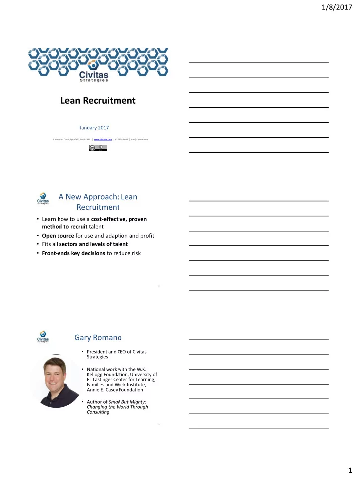 lean recruitment