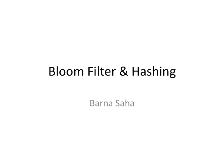 bloom filter amp hashing