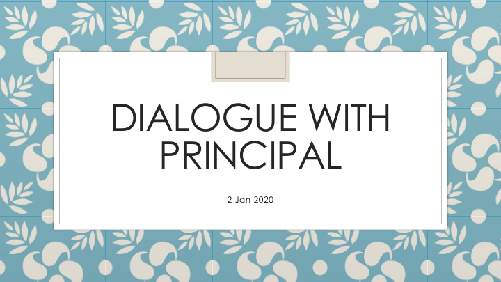 dialogue with