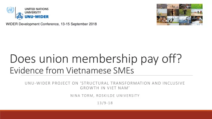 does union membership pay off