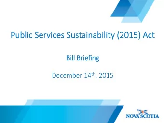 ainability (2015) Act     Public  Public Ser  Servic  vices Sus  es Sustainability