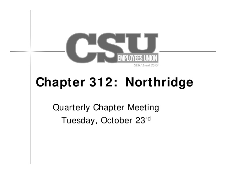 chapter 312 northridge