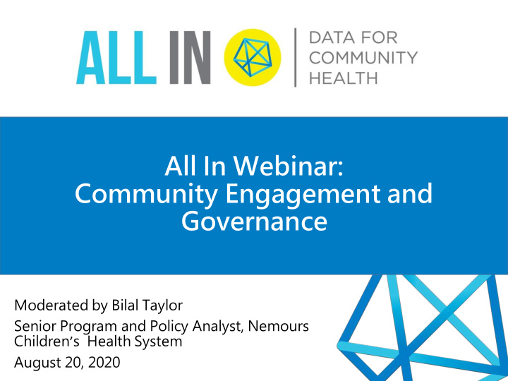 all in webinar community engagement and governance