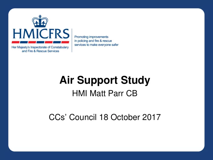 air support study