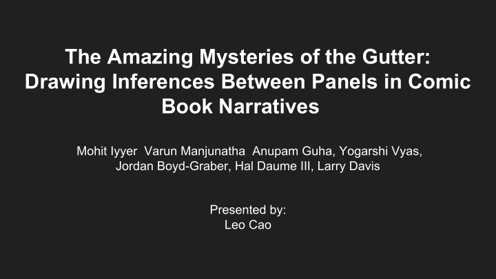 the amazing mysteries of the gutter drawing inferences