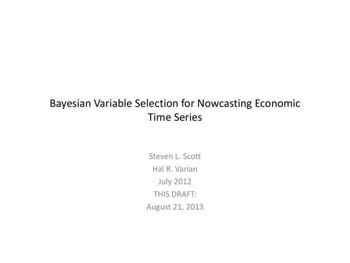 time series