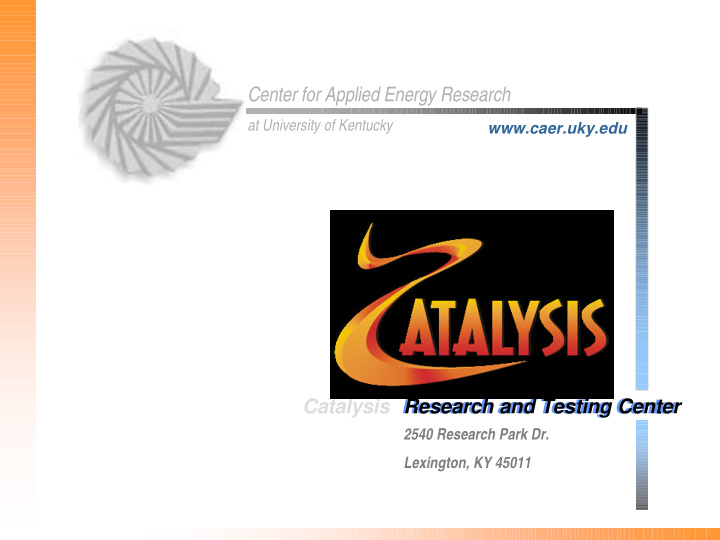 center for applied energy research