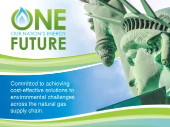 cost-effective solutions to  environmental challenges  across the natural gas  supply chain.  ONE