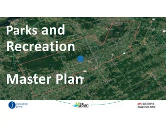 Overview  Welcome!  Master Plan Process  Key Learnings  Open House Activities  Master Plan Purpose