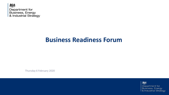 business readiness forum