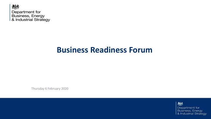 business readiness forum