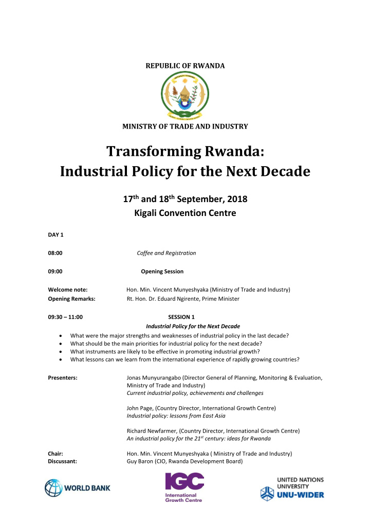 transforming rwanda