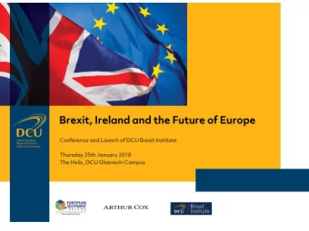 Brexit and the British-Irish    Intergovernmental Relationship  Etain Tannam  Trinity College
