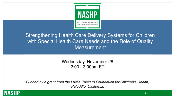 strengthening health care delivery systems for children