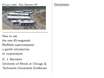 Disclaimers  Picture credit: Rick Bowmer/AP  How to use  the new 65-megawatt  Bluffdale