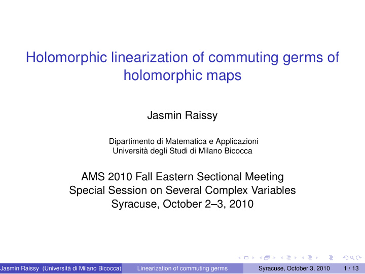 holomorphic linearization of commuting germs of