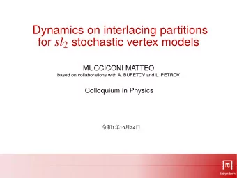 = (  1   2      0 ) =  (Young diagram) We study statistics on ensembles of