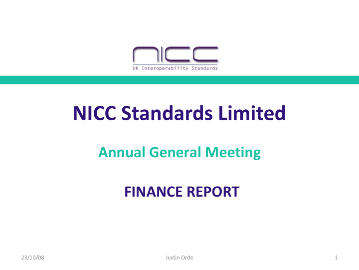 nicc standards limited