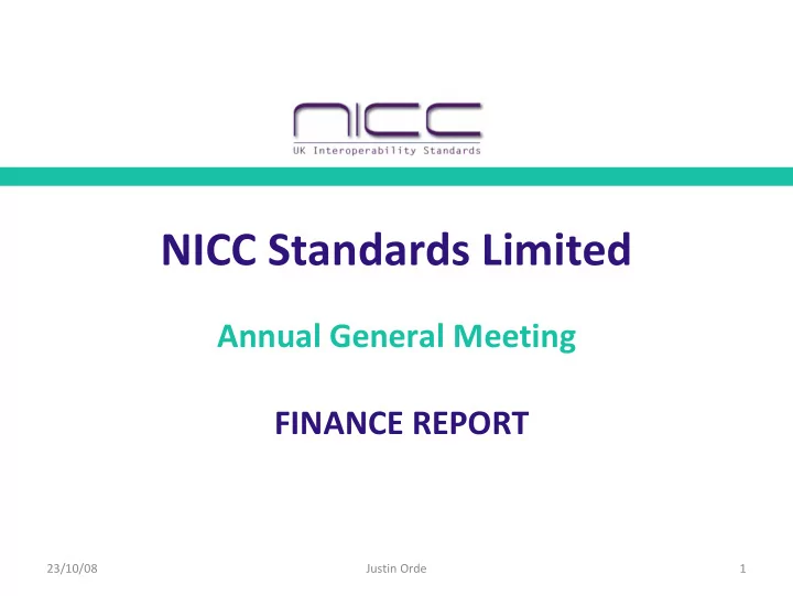 nicc standards limited