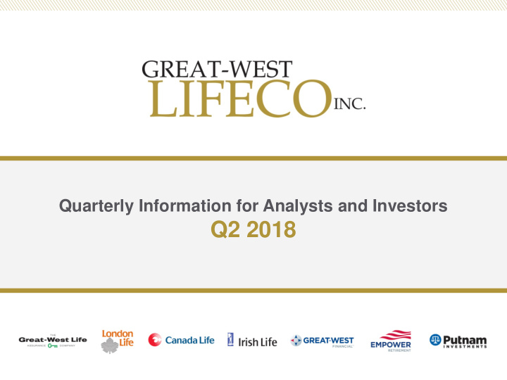 q2 2018 cautionary notes