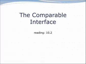 The Comparable  Interface  reading: 10.2  2  Wednesday Notecards  Whats your credit card