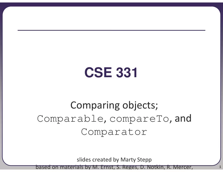 cse 331
