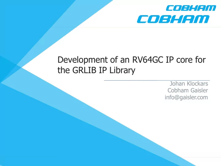 the grlib ip library