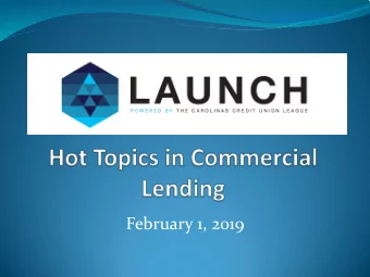 February 1, 2019  Agenda  IBS Overview  Regulatory Environment  Economic Overview /