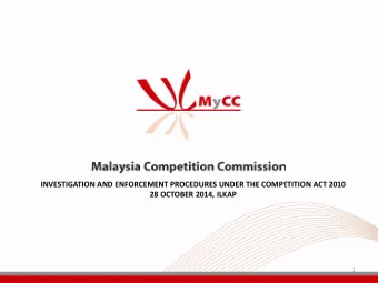 28 OCTOBER 2014, ILKAP  1  ISKANDAR ISMAIL  Director of Investigation &amp; Enforcement  Malaysia
