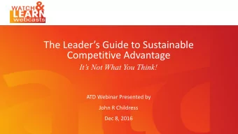 Presentation Title  Competitive Advantage  Its Not What You Think!  Subhead Can Be Placed Here