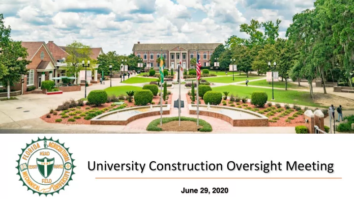 university construction oversight meeting