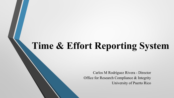 time amp effort reporting system
