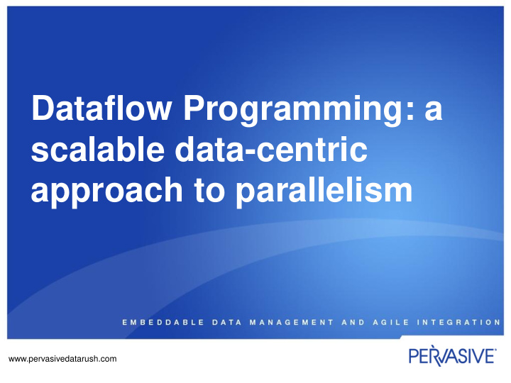 approach to parallelism
